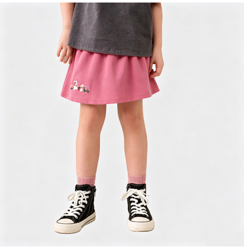 Girls' Pink A-line Skirt