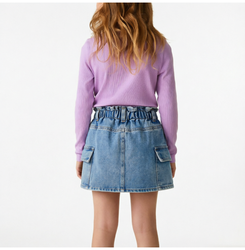 Girls' Ruffled Waist Mini Skirt Girls' Ruffled Waist Mini Skirt