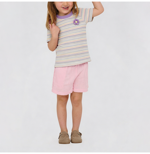 Purple Striped Short-Sleeve T-Shirt Purple Striped Short-Sleeve T-Shirt