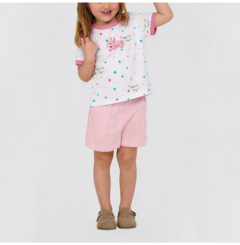 Polka Dot Short-Sleeve T-Shirt for Girls Polka Dot Short-Sleeve T-Shirt for Girls