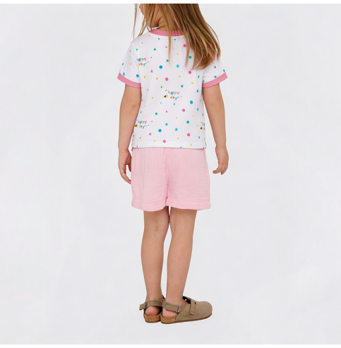 Polka Dot Short-Sleeve T-Shirt for Girls Polka Dot Short-Sleeve T-Shirt for Girls