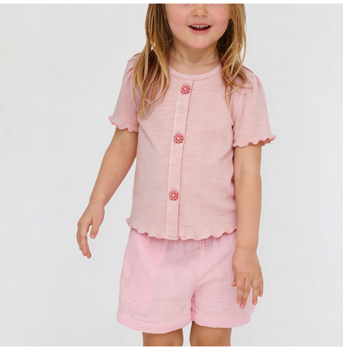 Pink Short-Sleeve T-Shirt for Girls Pink Short-Sleeve T-Shirt for Girls