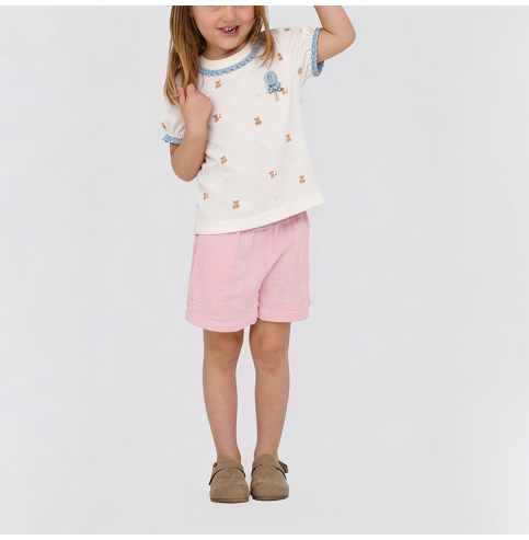Girls' Puff Sleeve Short-Sleeve T-Shirt Girls' Puff Sleeve Short-Sleeve T-Shirt