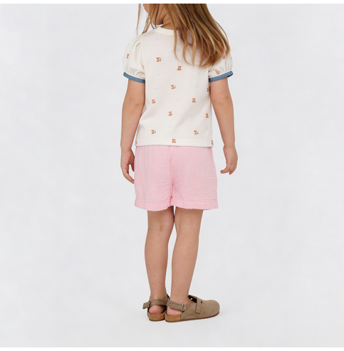 Girls' Puff Sleeve Short-Sleeve T-Shirt Girls' Puff Sleeve Short-Sleeve T-Shirt