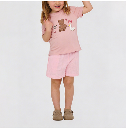 Pink Bear Short-Sleeve T-Shirt for Girls Pink Bear Short-Sleeve T-Shirt for Girls