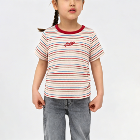 Striped Short-Sleeve T-Shirt for Girls