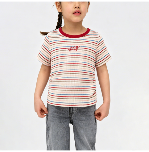 Striped Short-Sleeve T-Shirt for Girls