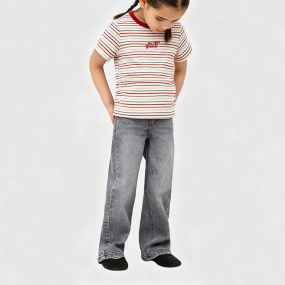 Striped Short-Sleeve T-Shirt for Girls