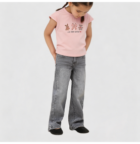 Cute Pink Short-Sleeve T-Shirt for Girls