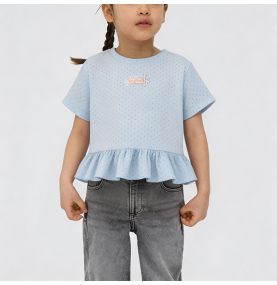 Casual Crew Neck Short-Sleeve T-Shirt for Girls