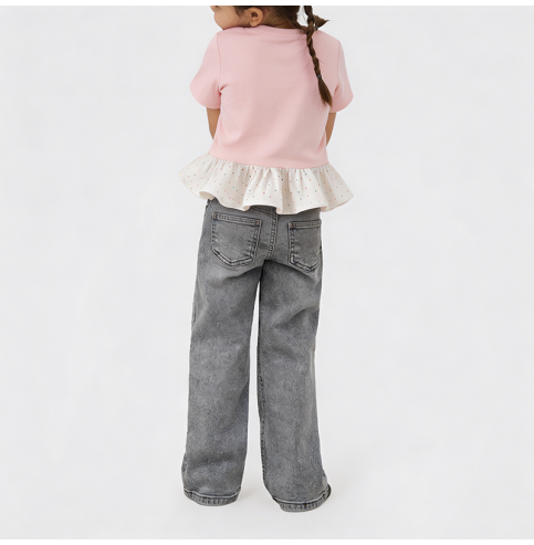Cute Pink Short-Sleeve T-Shirt for Girls Cute Pink Short-Sleeve T-Shirt for Girls