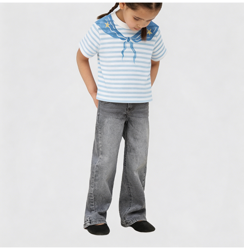 Shawl Print Short-Sleeve T-Shirt for Girls Shawl Print Short-Sleeve T-Shirt for Girls