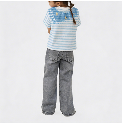 Shawl Print Short-Sleeve T-Shirt for Girls Shawl Print Short-Sleeve T-Shirt for Girls