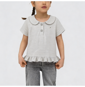 Casual Striped Short-Sleeve T-Shirt for Girls